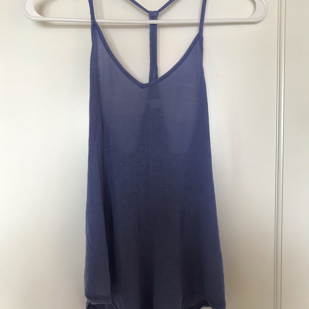 Racer back blue tank top!